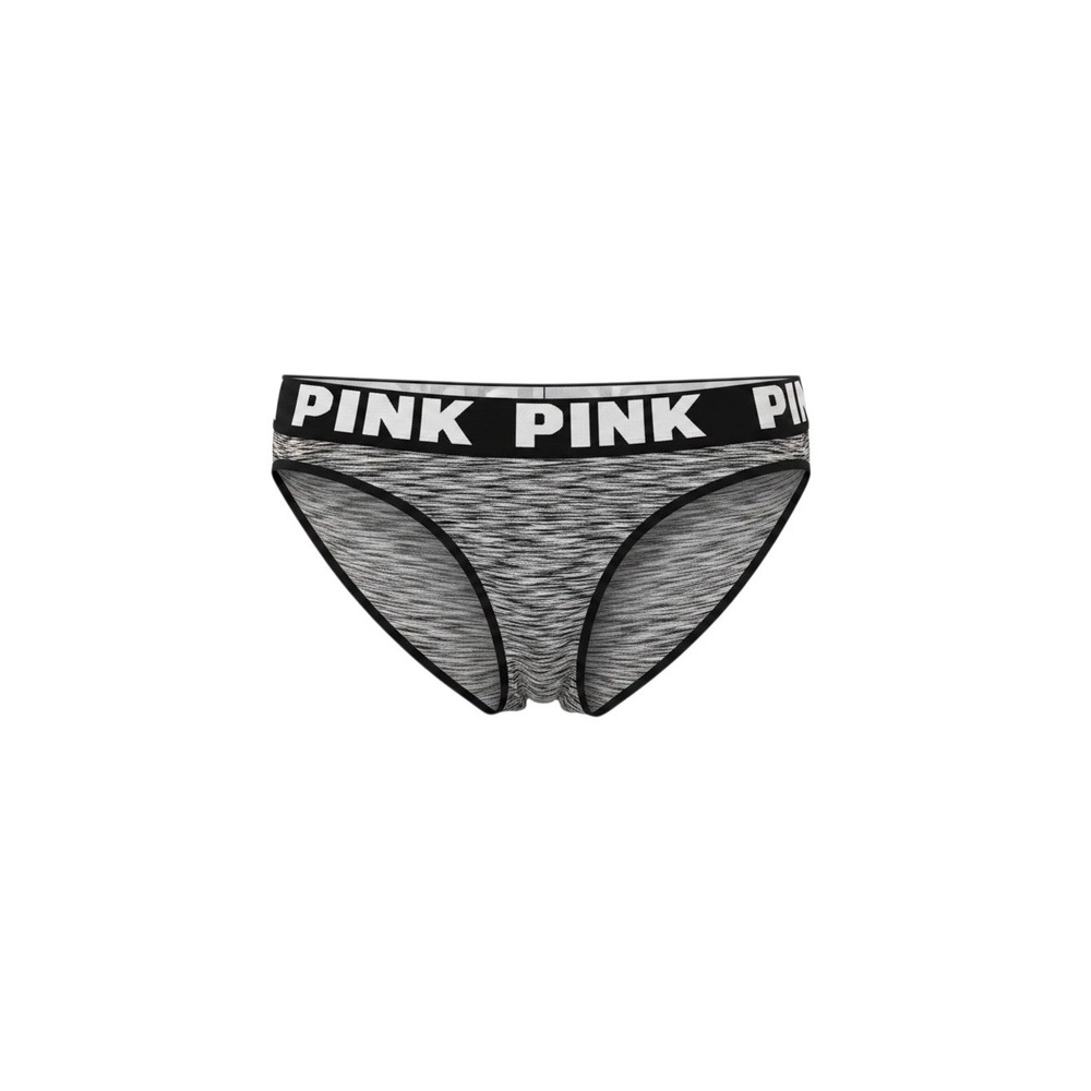 PINK Victoria's Secret Bikini Women XL Grey  Space Dye Logo Waistband